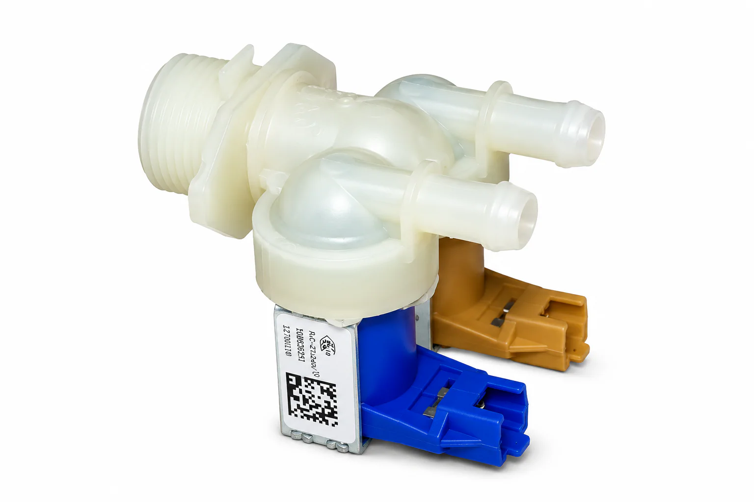Electroválvula Robertshaw de entrada de agua de 2 vías para lavarropas Drean Blue y Next.