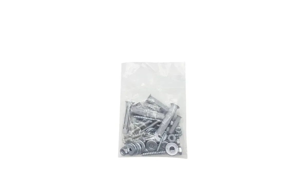 Bolsa con kit Fijamon de tornillos y fijaciones para ménsula de aire acondicionado