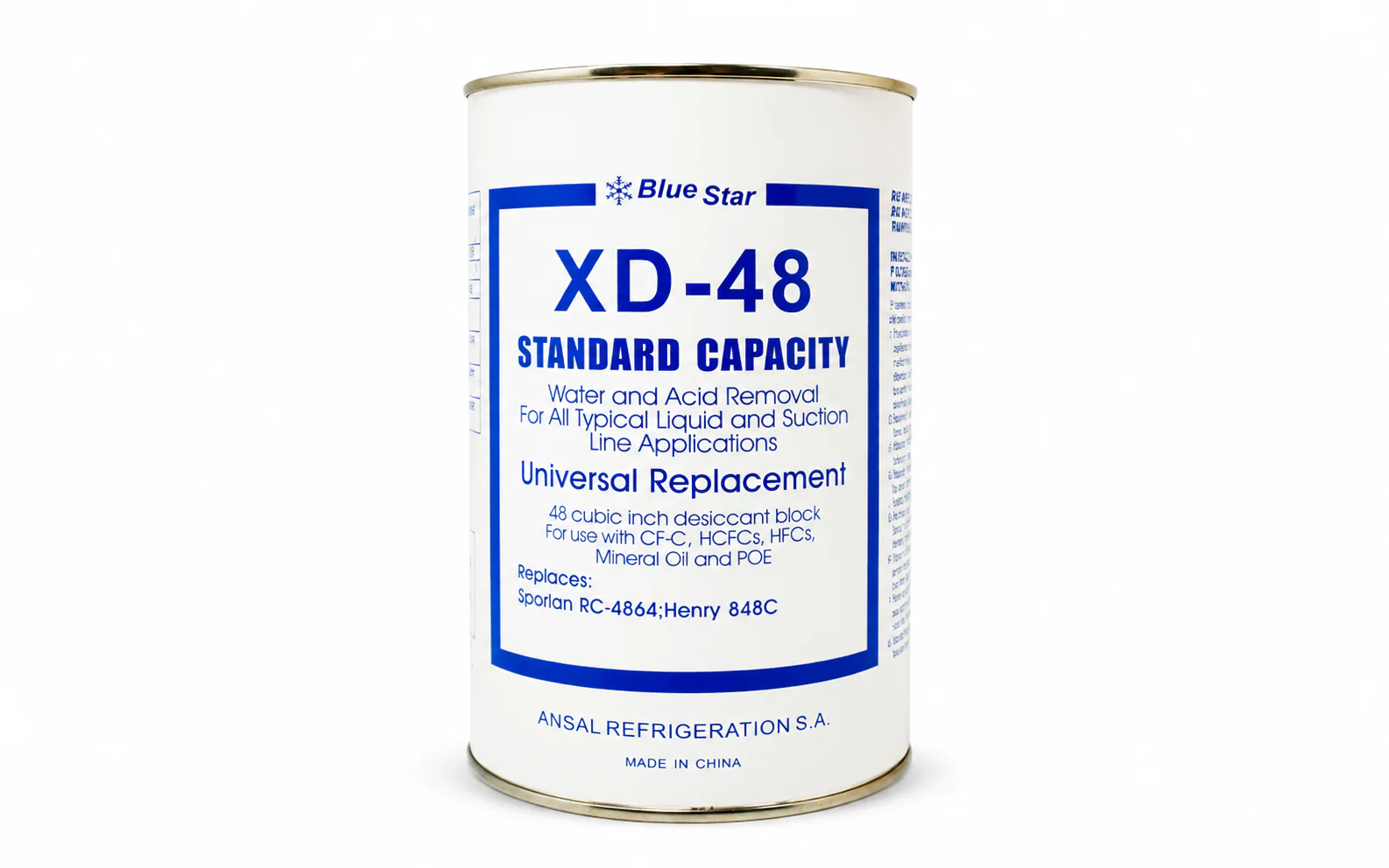 Núcleo cerámico BlueStar XD-48 Standard para filtro deshidratador