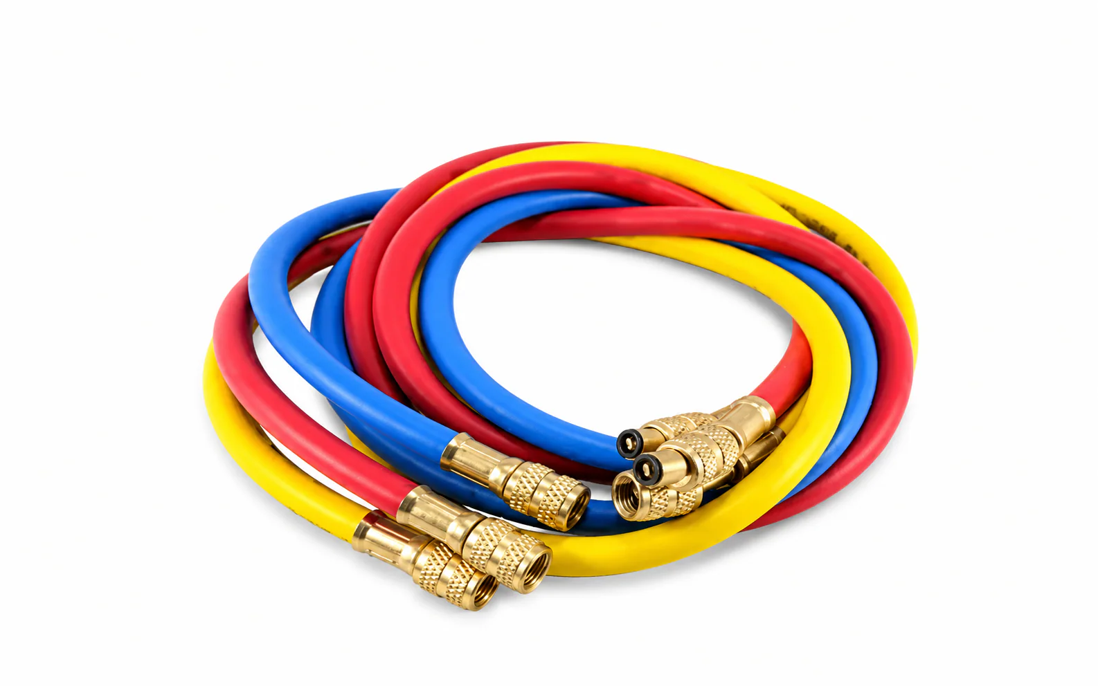 Juego de tres mangueras Cooltech GGT-360-410 para manifold R410A de 150 cm.
