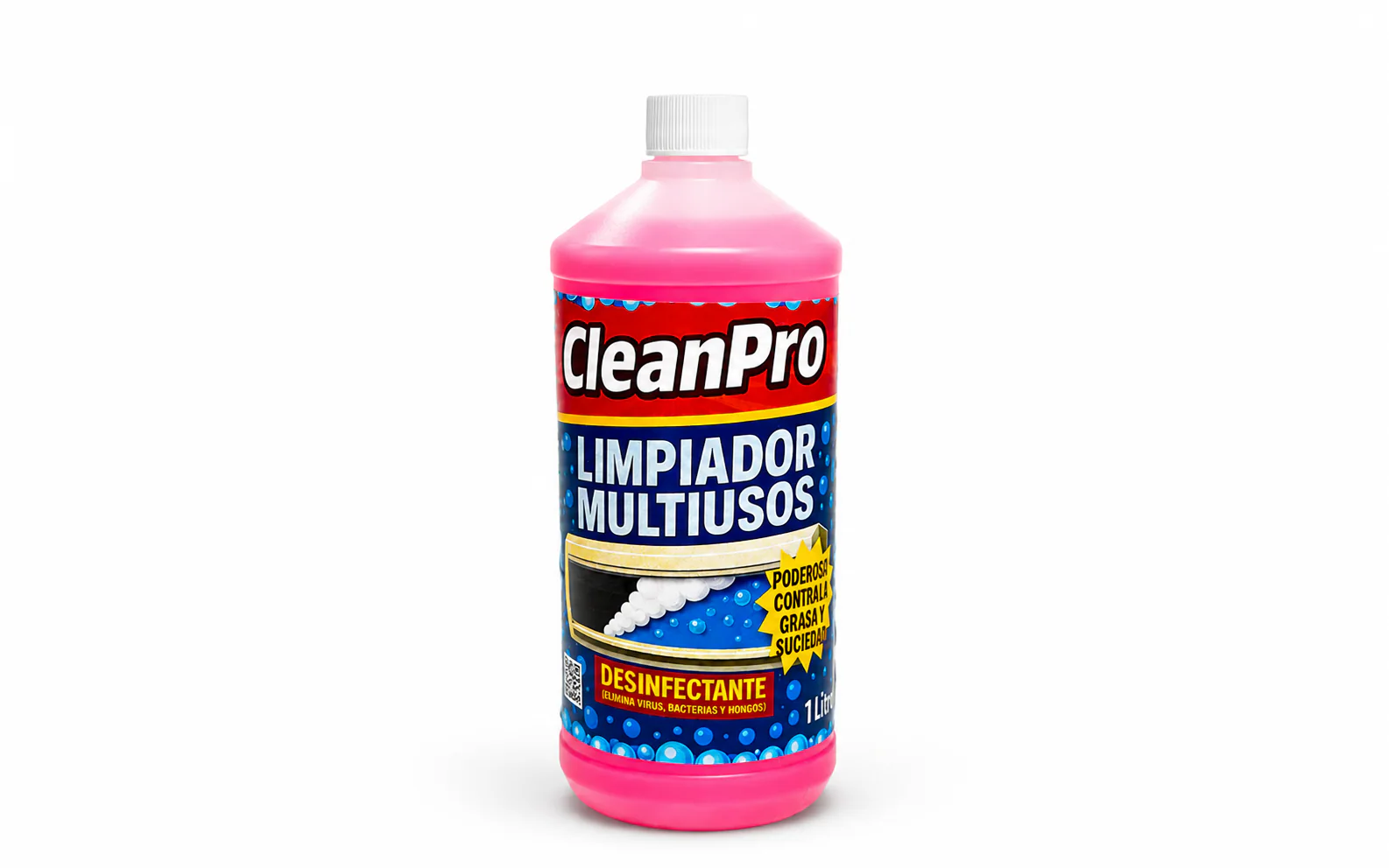Limpiador multiuso alcalino CleanPro para serpentinas en presentación de 1 litro.