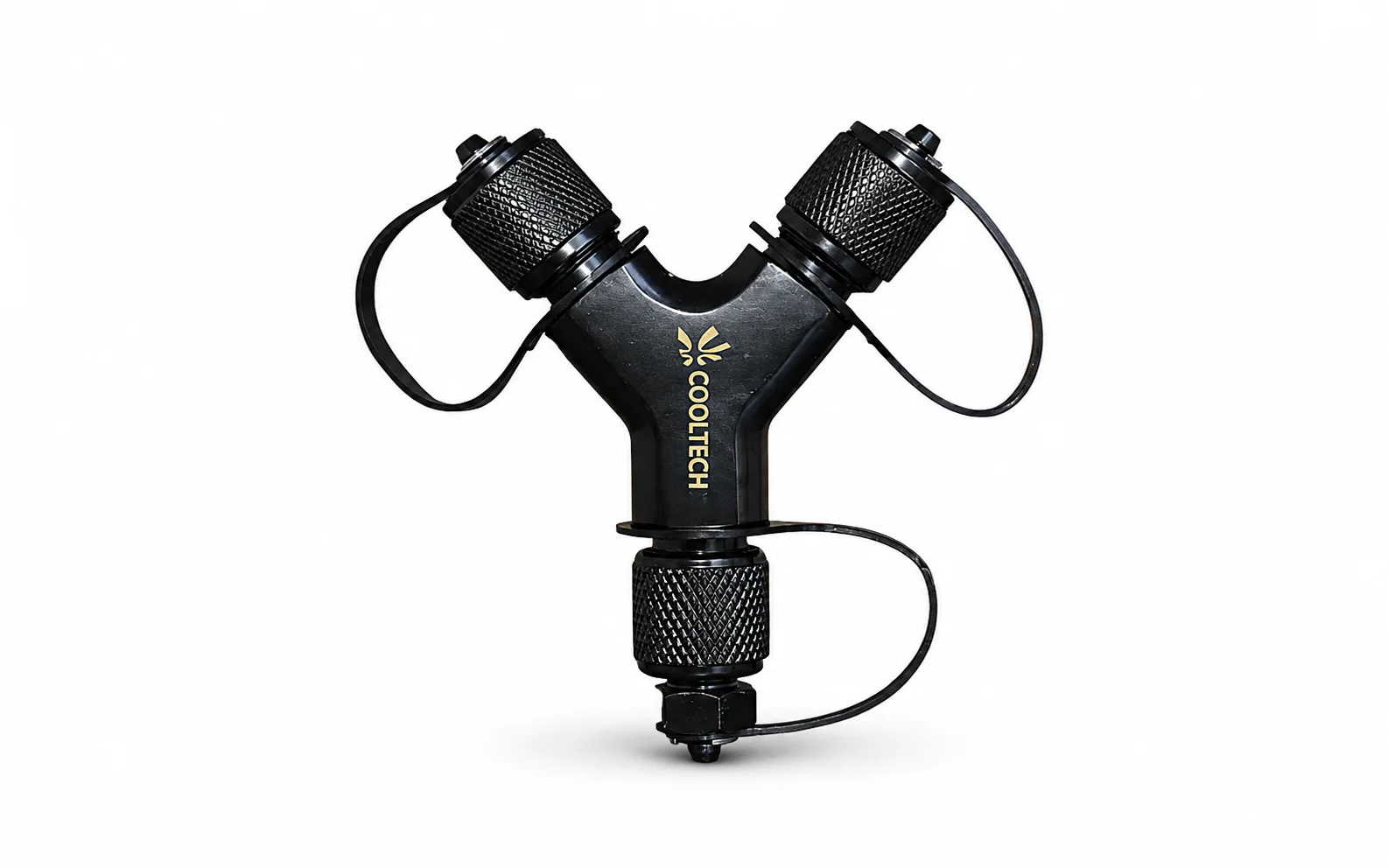 Adaptador flare en Y Cooltech BFY-38 con dos conexiones de 3/8″ macho y una de 3/8″ hembra
