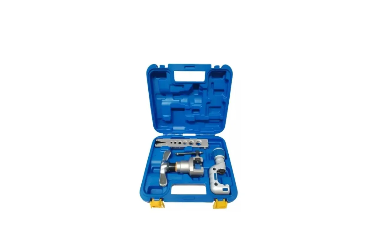 Kit Value VFT-808L-IS con pestañadora, cortadora de tubos y maletín azul